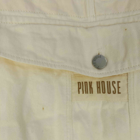 ピンクハウス PINK HOUSE コットン ギンガムチェック ロゴ サロペット レディース